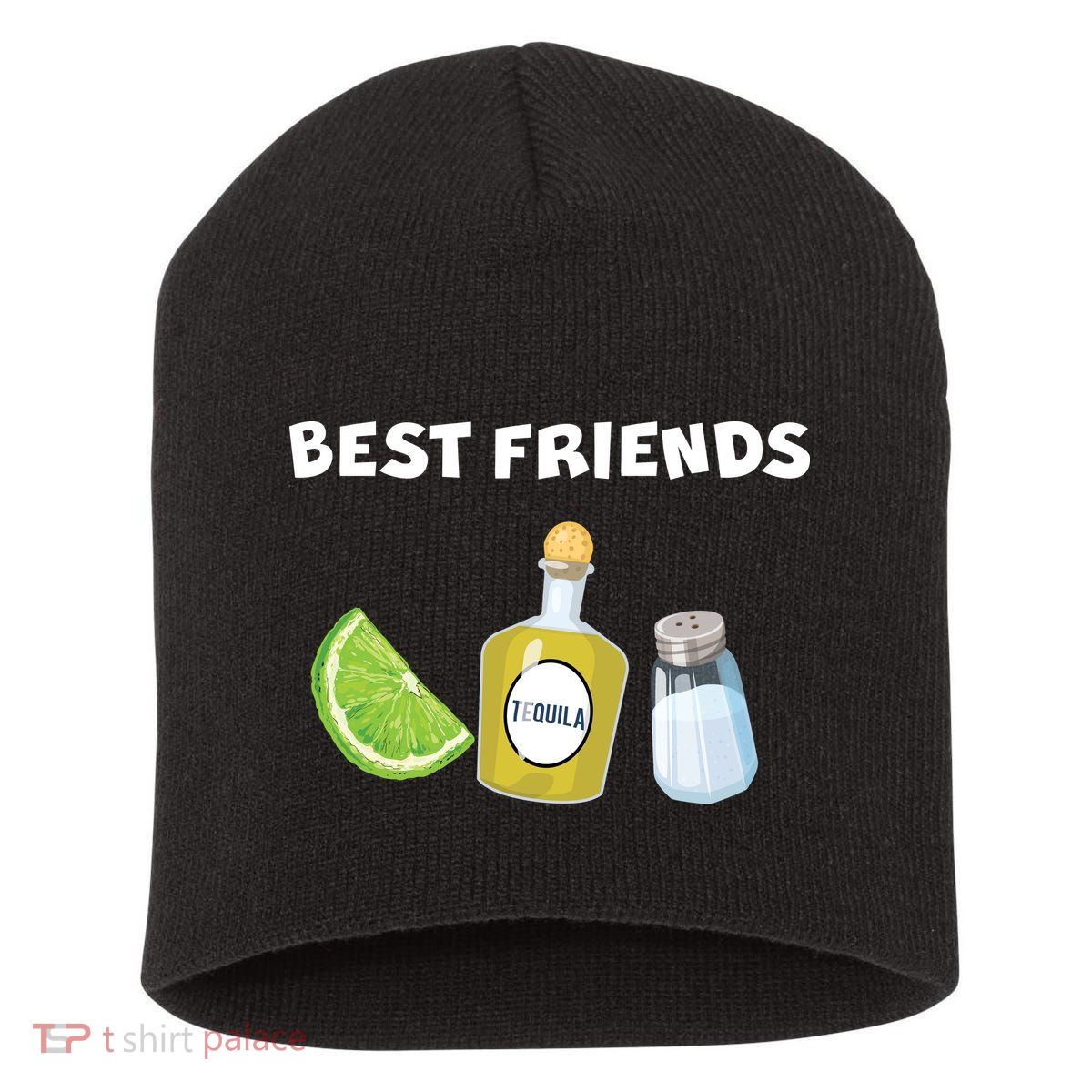 Best Friends Lime Tequila Salt Short Acrylic Beanie