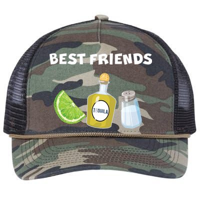 Best Friends Lime Tequila Salt Retro Rope Trucker Hat Cap