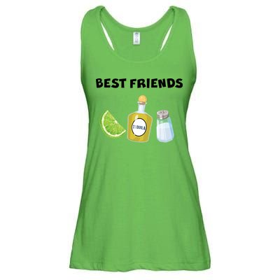 Best Friends Lime Tequila Salt Ladies Essential Flowy Tank