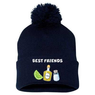 Best Friends Lime Tequila Salt Pom Pom 12in Knit Beanie