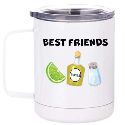 Best Friends Lime Tequila Salt 12 oz Stainless Steel Tumbler Cup