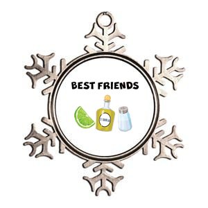 Best Friends Lime Tequila Salt Metallic Star Ornament