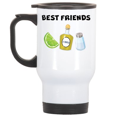 Best Friends Lime Tequila Salt Stainless Steel Travel Mug