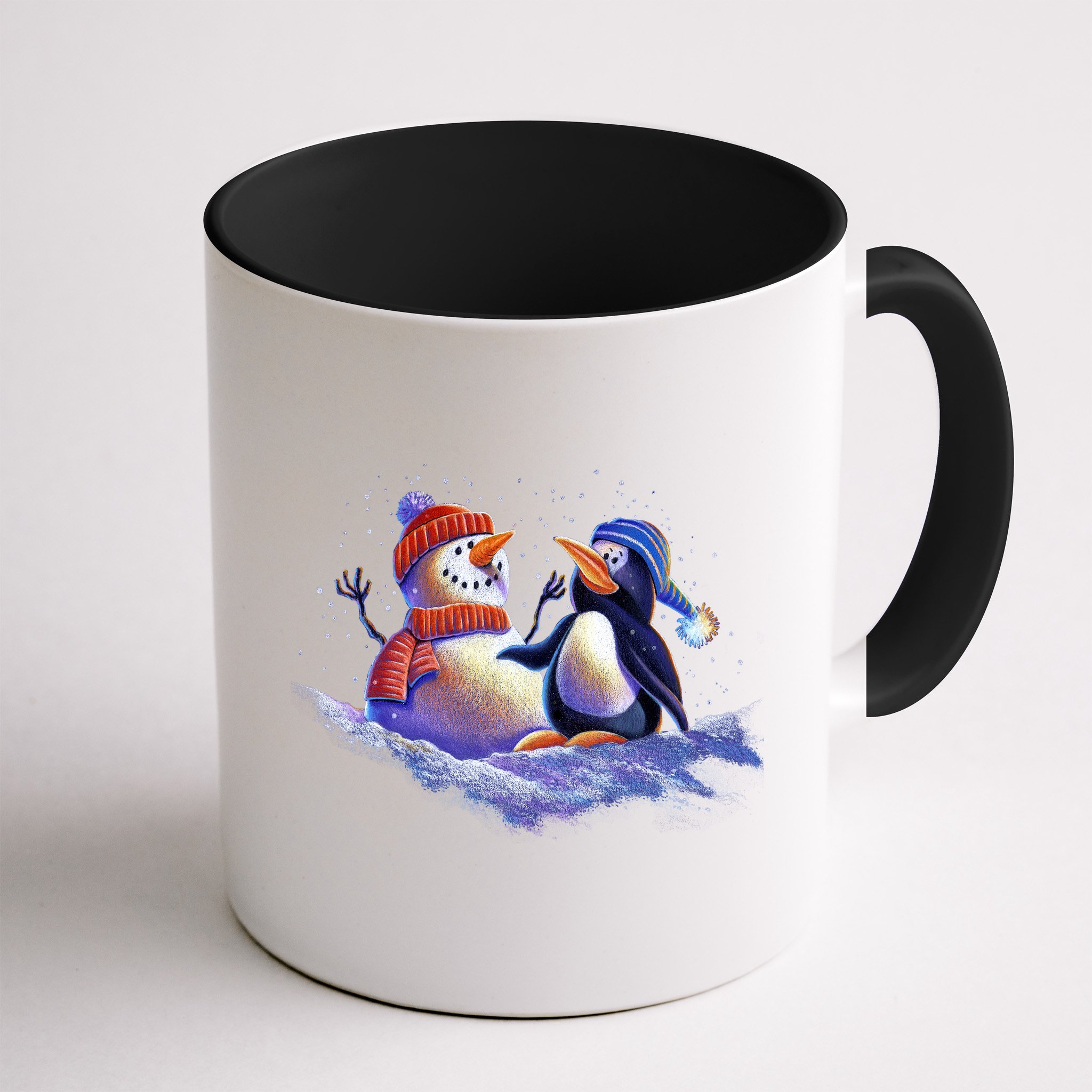 Best Friends Snowman and Penguin Mug