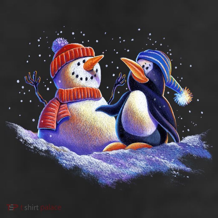 Best Friends Snowman and Penguin 11oz C Handle Ceramic Mug