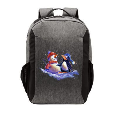 Best Friends Snowman and Penguin Vector Backpack