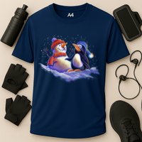 Best Friends Snowman and Penguin Cooling Performance Crew T-Shirt