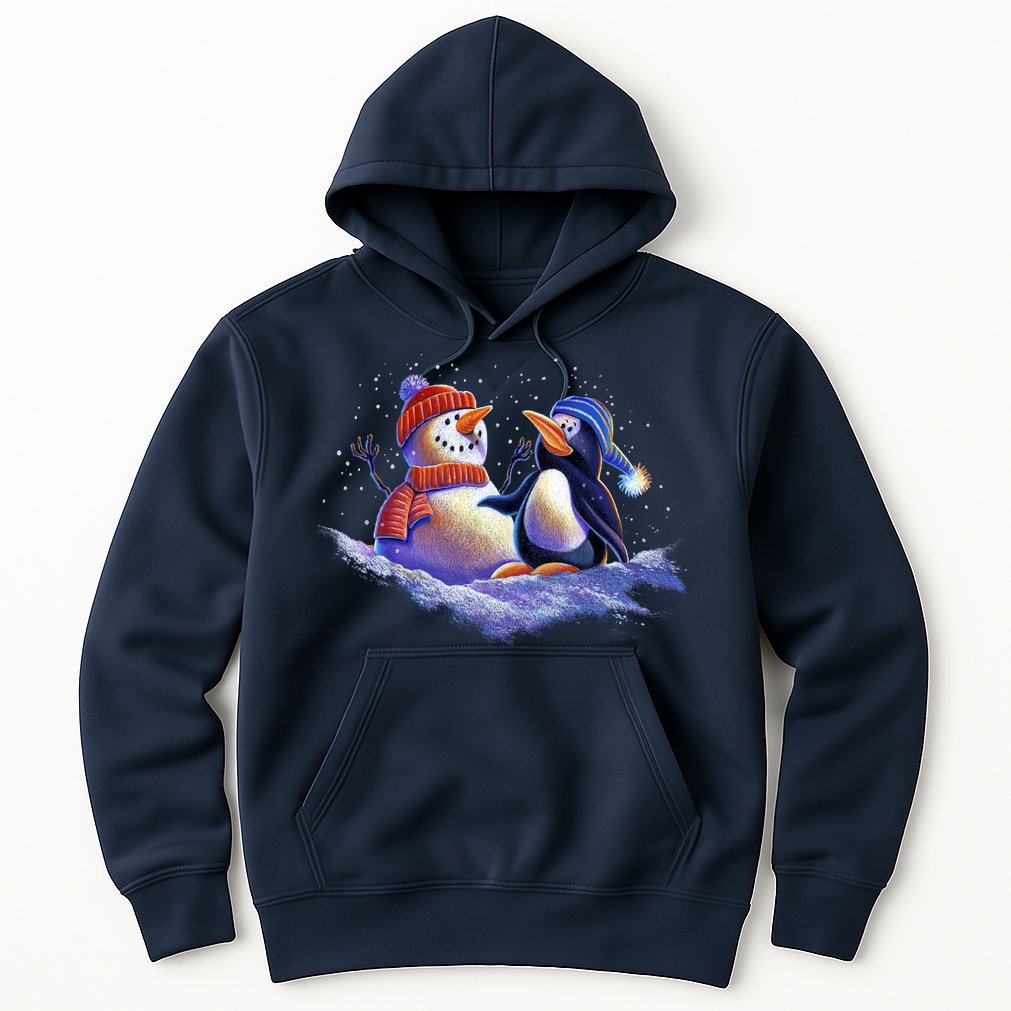 Best Friends Snowman and Penguin Hoodie