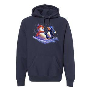 Best Friends Snowman and Penguin Premium Hoodie