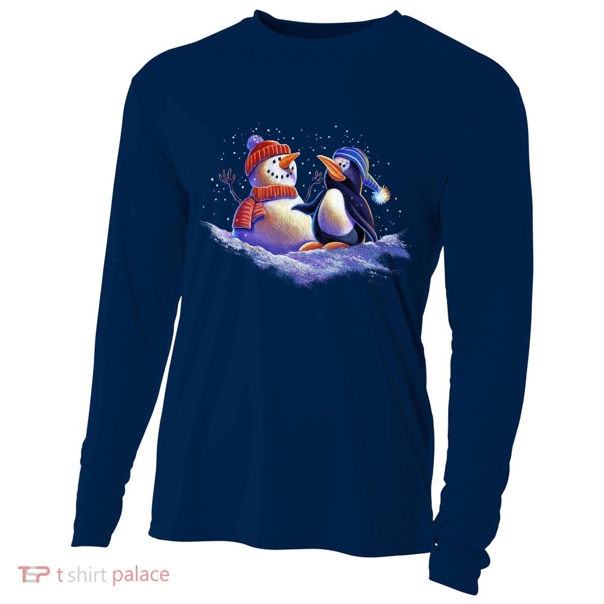 Best Friends Snowman and Penguin Cooling Performance Long Sleeve Crew