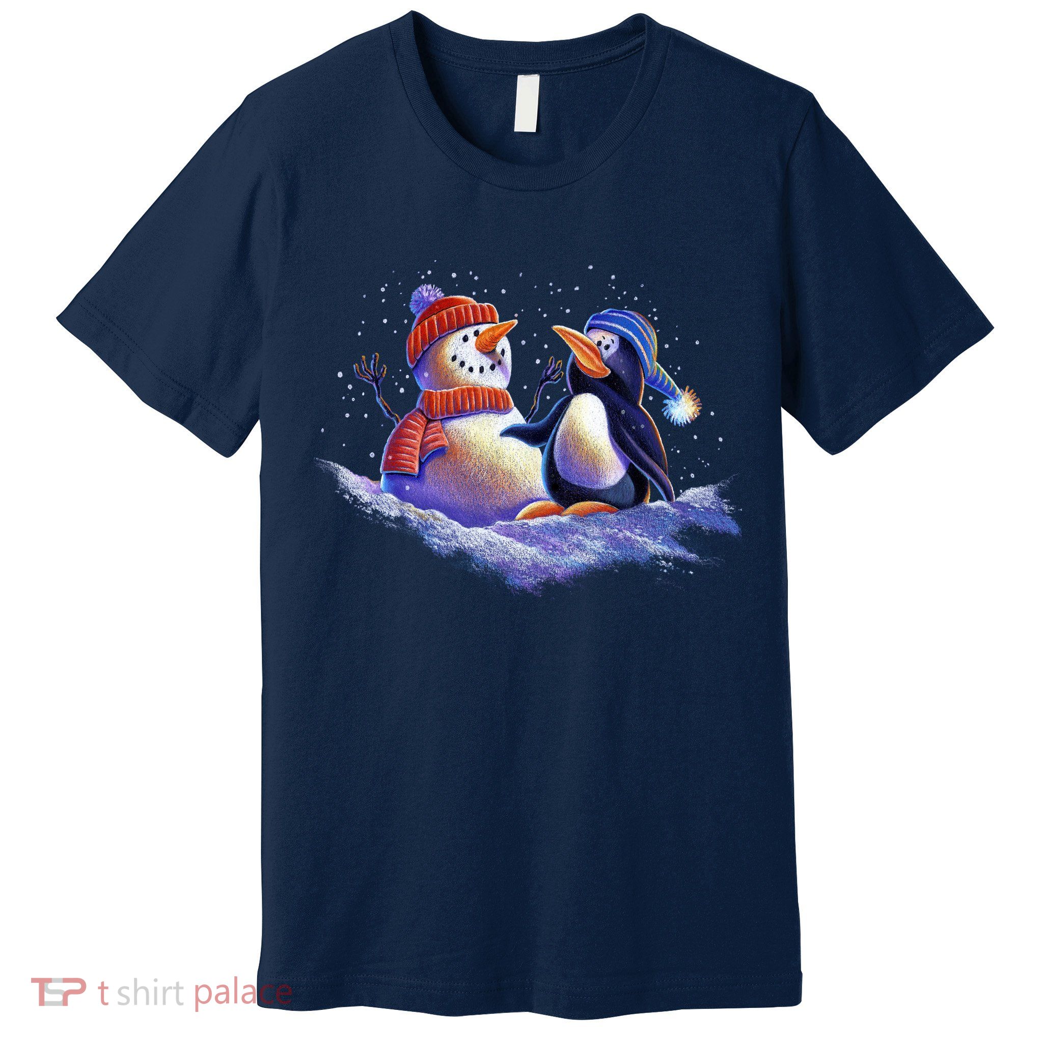 Best Friends Snowman and Penguin Premium T-Shirt