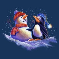 Best Friends Snowman and Penguin 25L Jumbo Tote