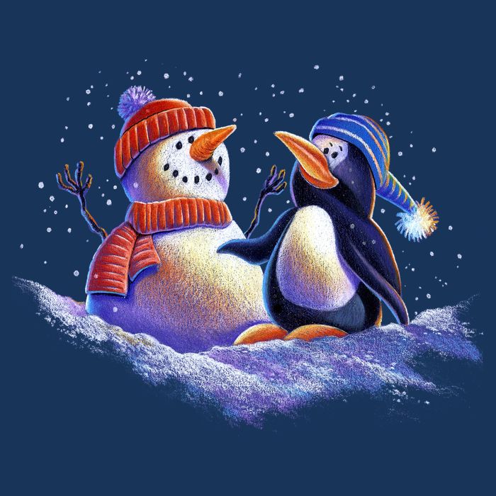 Best Friends Snowman and Penguin 25L Jumbo Tote