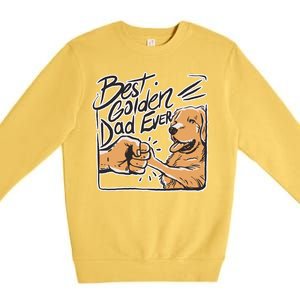 Best Golden Dad Ever Premium Crewneck Sweatshirt