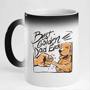 Best Golden Dad Ever 11oz Black Color Changing Mug