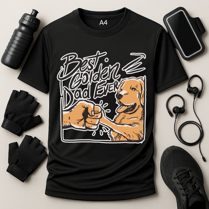 Best Golden Dad Ever Cooling Performance Crew T-Shirt