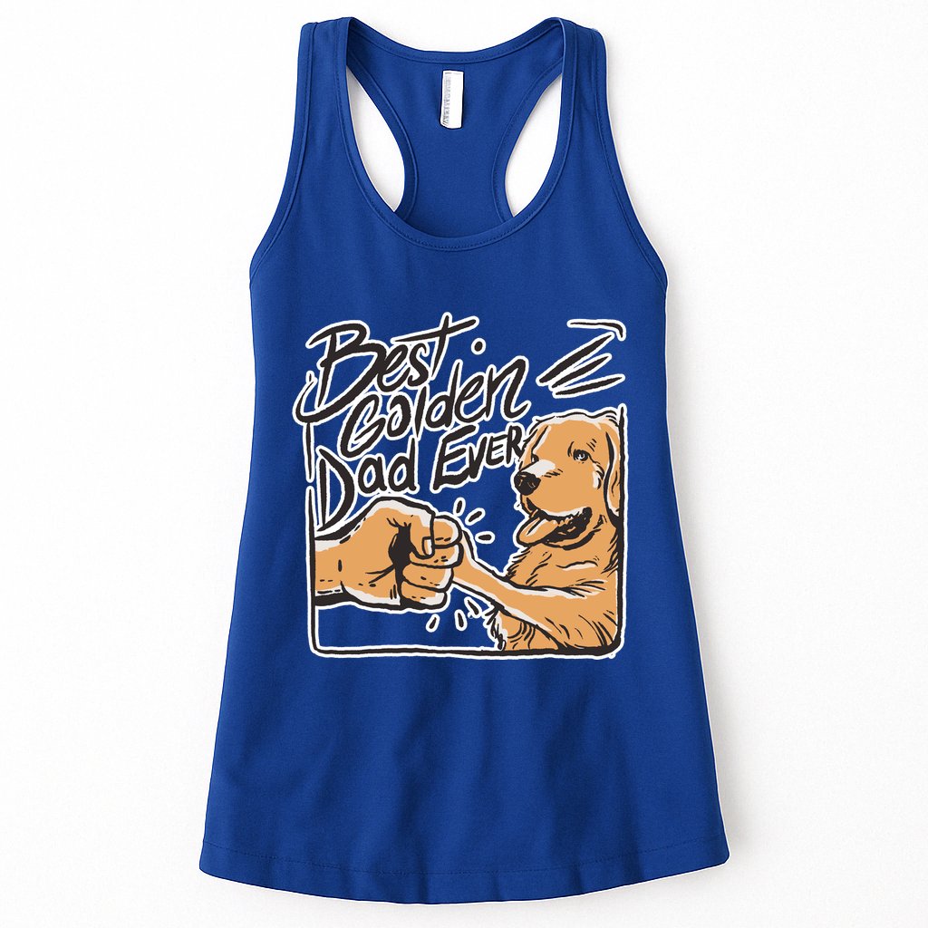 Best Golden Dad Ever Womens Tank Top