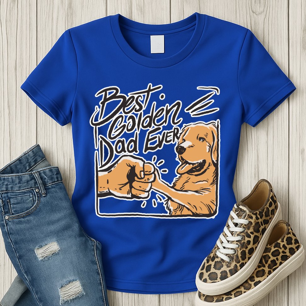 Best Golden Dad Ever Womens T-Shirt