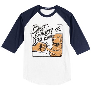 Best Golden Dad Ever Baseball Sleeve Shirt