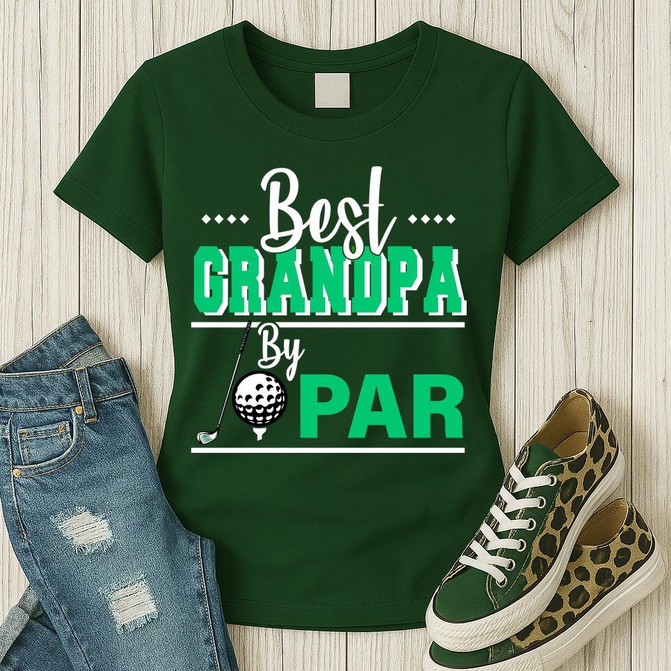 Best Grandpa By Par Womens T-Shirt