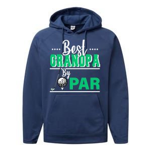 Best Grandpa By Par Performance Fleece Hoodie