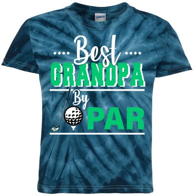 Best Grandpa By Par Kids Tie-Dye T-Shirt