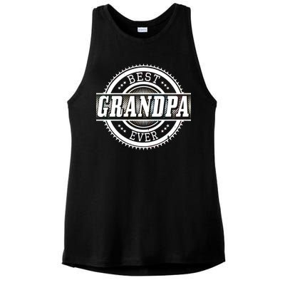 Best Grandpa Ever Ladies PosiCharge Tri-Blend Wicking Tank