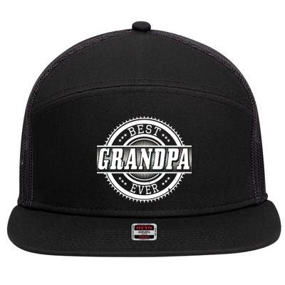 Best Grandpa Ever 7 Panel Mesh Trucker Snapback Hat