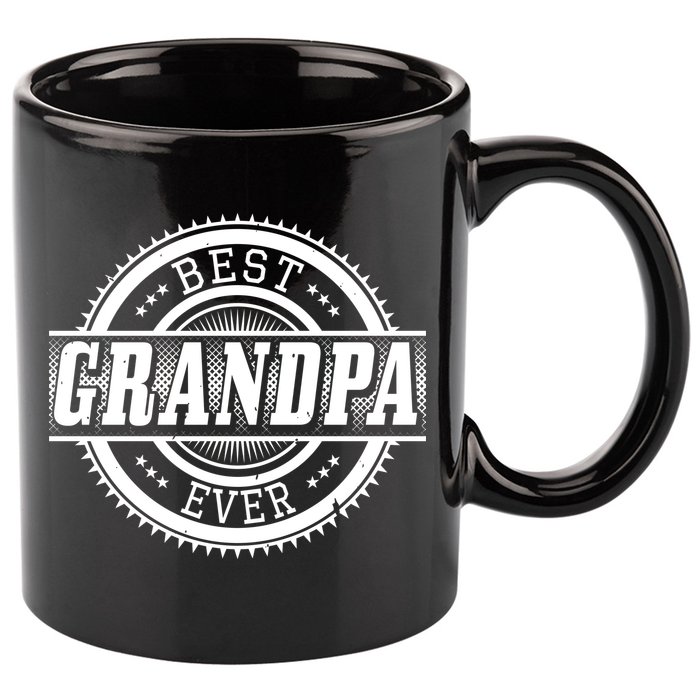 Best Grandpa Ever 11oz C Handle Ceramic Mug
