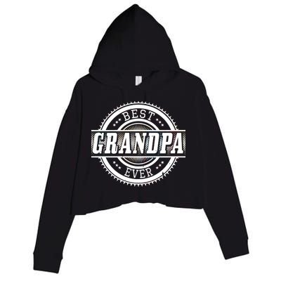 Best Grandpa Ever Crop Fleece Hoodie