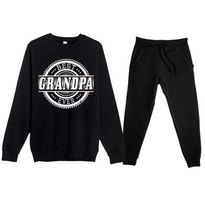 Best Grandpa Ever Premium Crewneck Sweatsuit Set