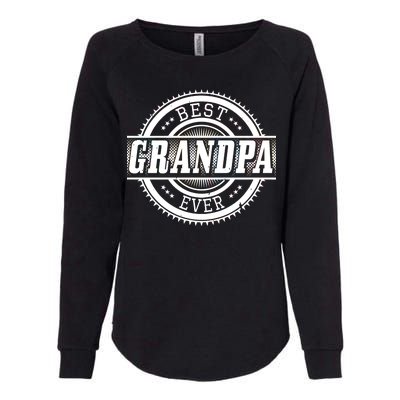 Best Grandpa Ever Womens California Wash Sweatshirt