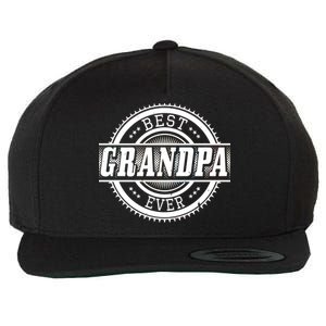 Best Grandpa Ever Wool Snapback Cap