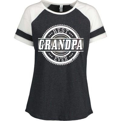 Best Grandpa Ever Enza Ladies Jersey Colorblock Tee