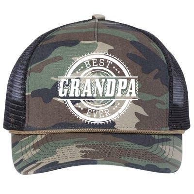 Best Grandpa Ever Retro Rope Trucker Hat Cap