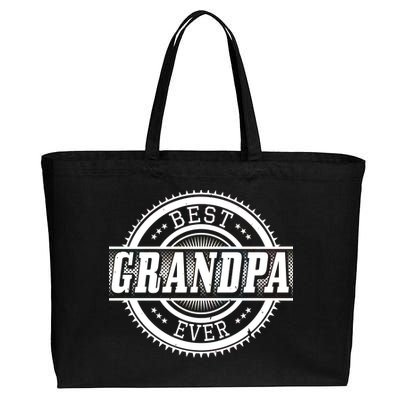 Best Grandpa Ever Cotton Canvas Jumbo Tote