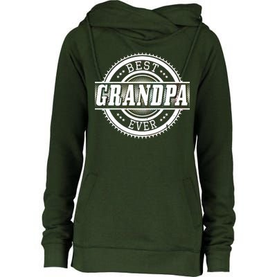 Best Grandpa Ever Womens Funnel Neck Pullover Hood