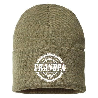 Best Grandpa Ever Sustainable Knit Beanie