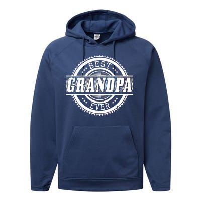 Best Grandpa Ever Performance Fleece Hoodie