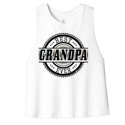 Best Grandpa Ever Women's Racerback Cropped Tank