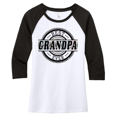 Best Grandpa Ever Women's Tri-Blend 3/4-Sleeve Raglan Shirt