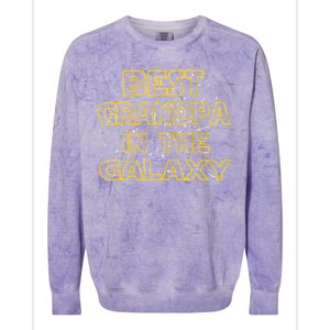 Best Grandpa In The Galaxy Colorblast Crewneck Sweatshirt