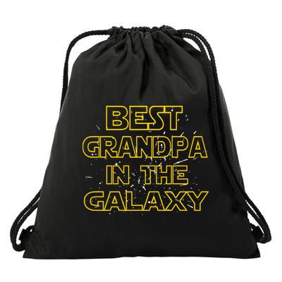 Best Grandpa In The Galaxy Drawstring Bag