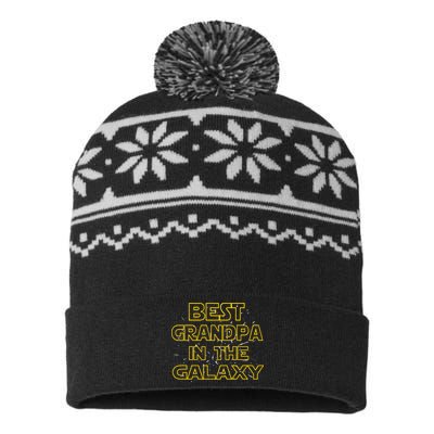 Best Grandpa In The Galaxy USA-Made Snowflake Beanie