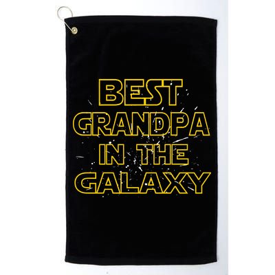 Best Grandpa In The Galaxy Platinum Collection Golf Towel