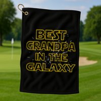 Best Grandpa In The Galaxy Golf Towel