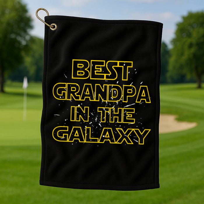 Best Grandpa In The Galaxy Golf Towel