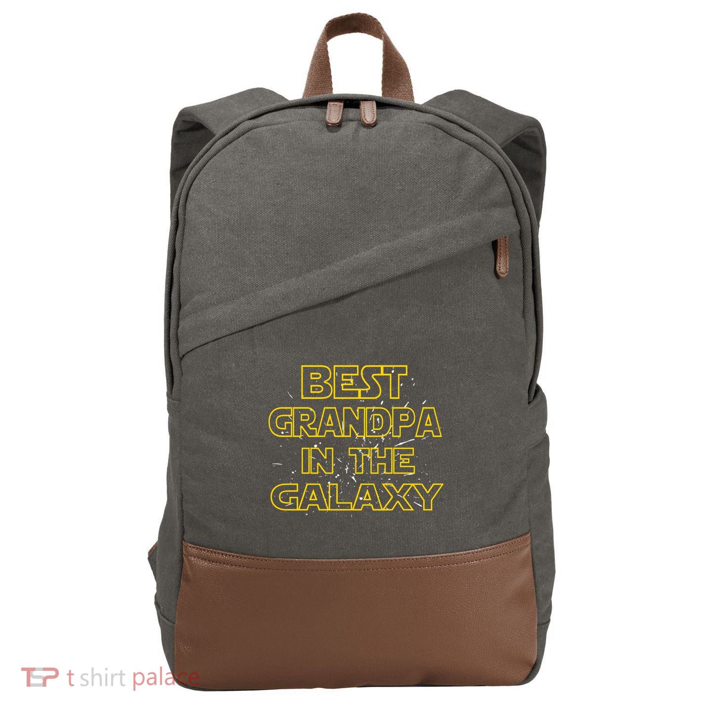 Best Grandpa In The Galaxy Cotton Canvas Backpack