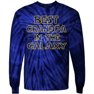 Best Grandpa In The Galaxy Tie-Dye Long Sleeve Shirt