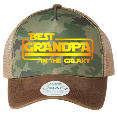 Best Grandpa In The Galaxy Funny Legacy Tie Dye Trucker Hat